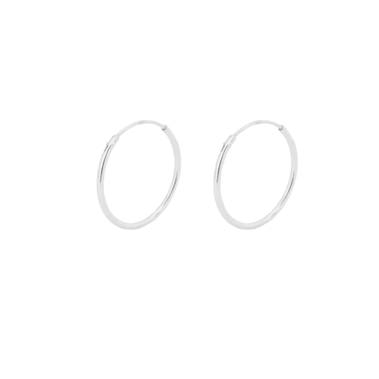 18 mm hoop silver - ByMirelae