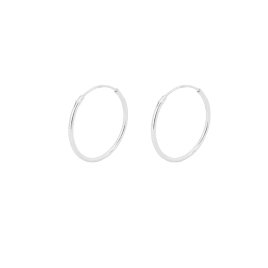 18 mm hoop silver - ByMirelae