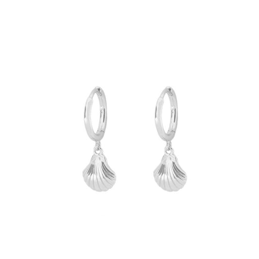 Shell hoop silver - ByMirelae