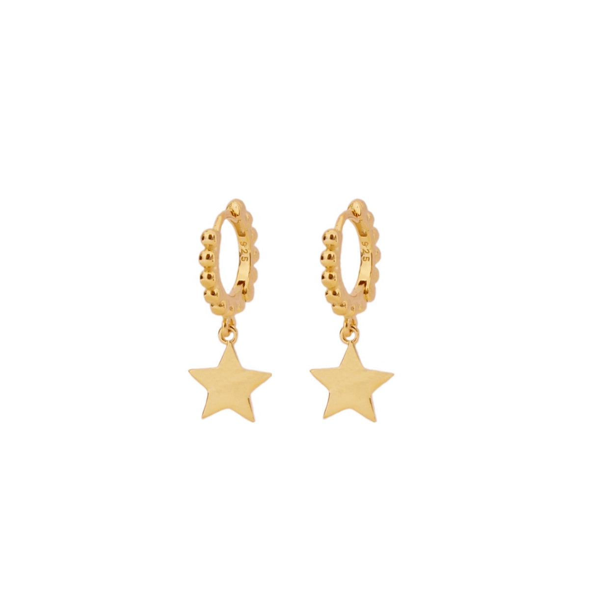 Star dots hoop gold - ByMirelae