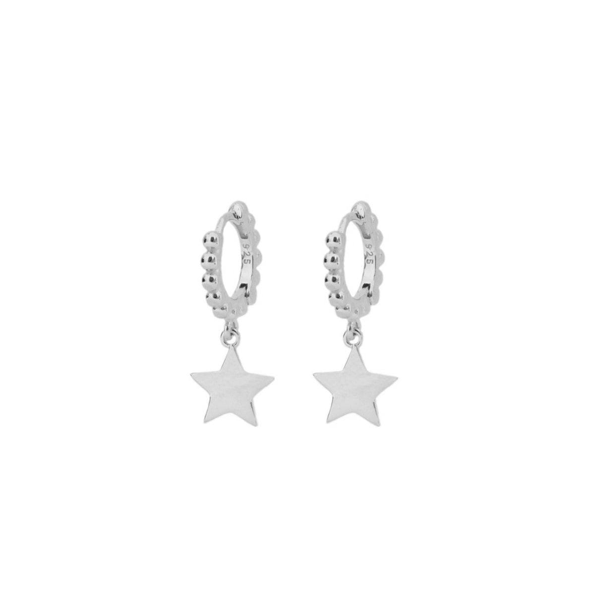 Star dots hoop silver - ByMirelae