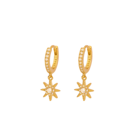 Zirconia star hoop gold - ByMirelae