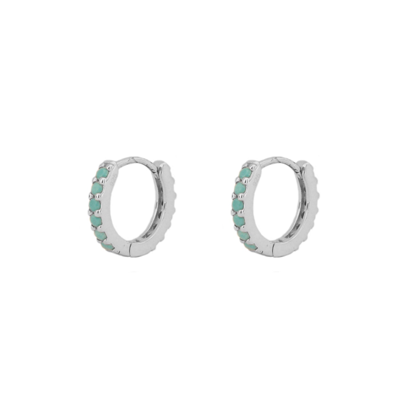 Turquoise hoop silver - ByMirelae