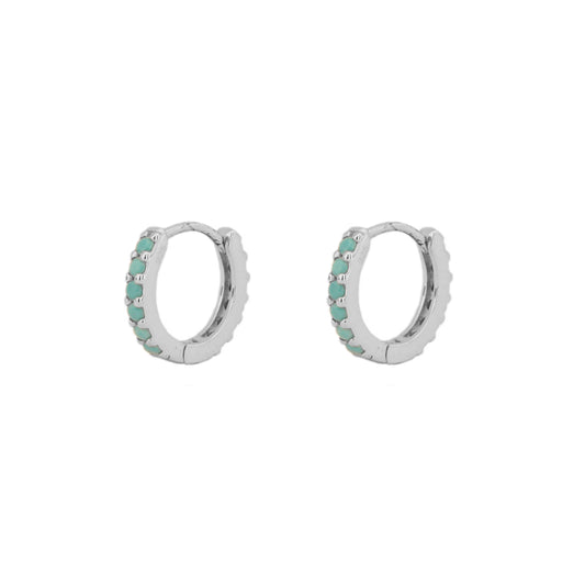 Turquoise hoop silver - ByMirelae