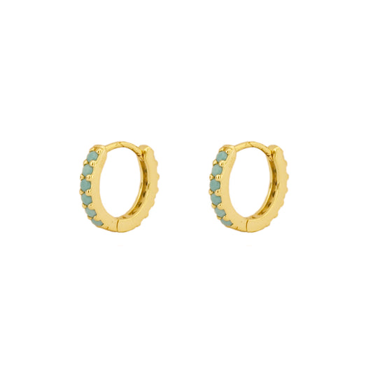 Turquoise hoop gold - ByMirelae