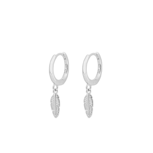 Feather hoop silver - ByMirelae
