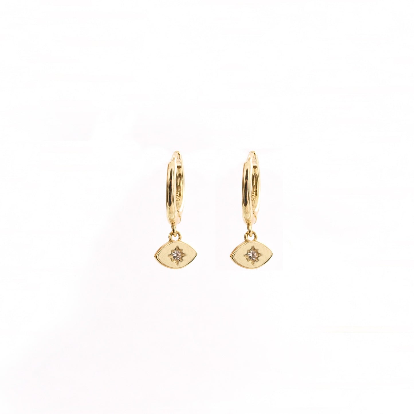 White zirconia eye gold - ByMirelae