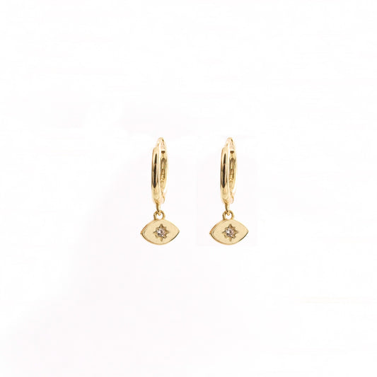 White zirconia eye gold - ByMirelae