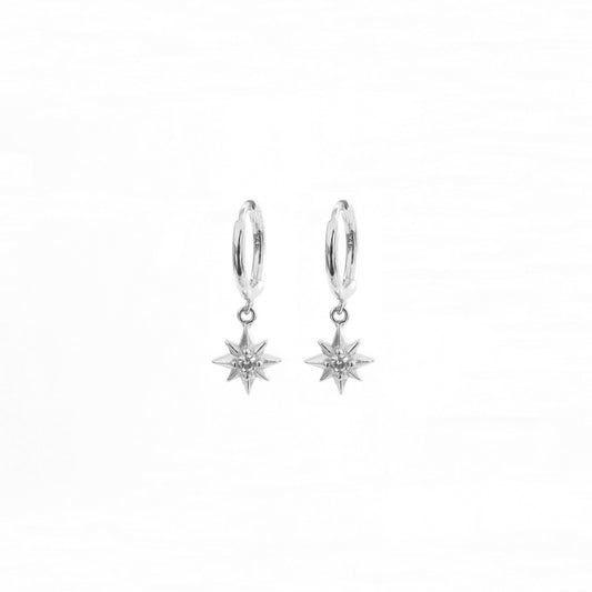 Small zirconia star silver - ByMirelae