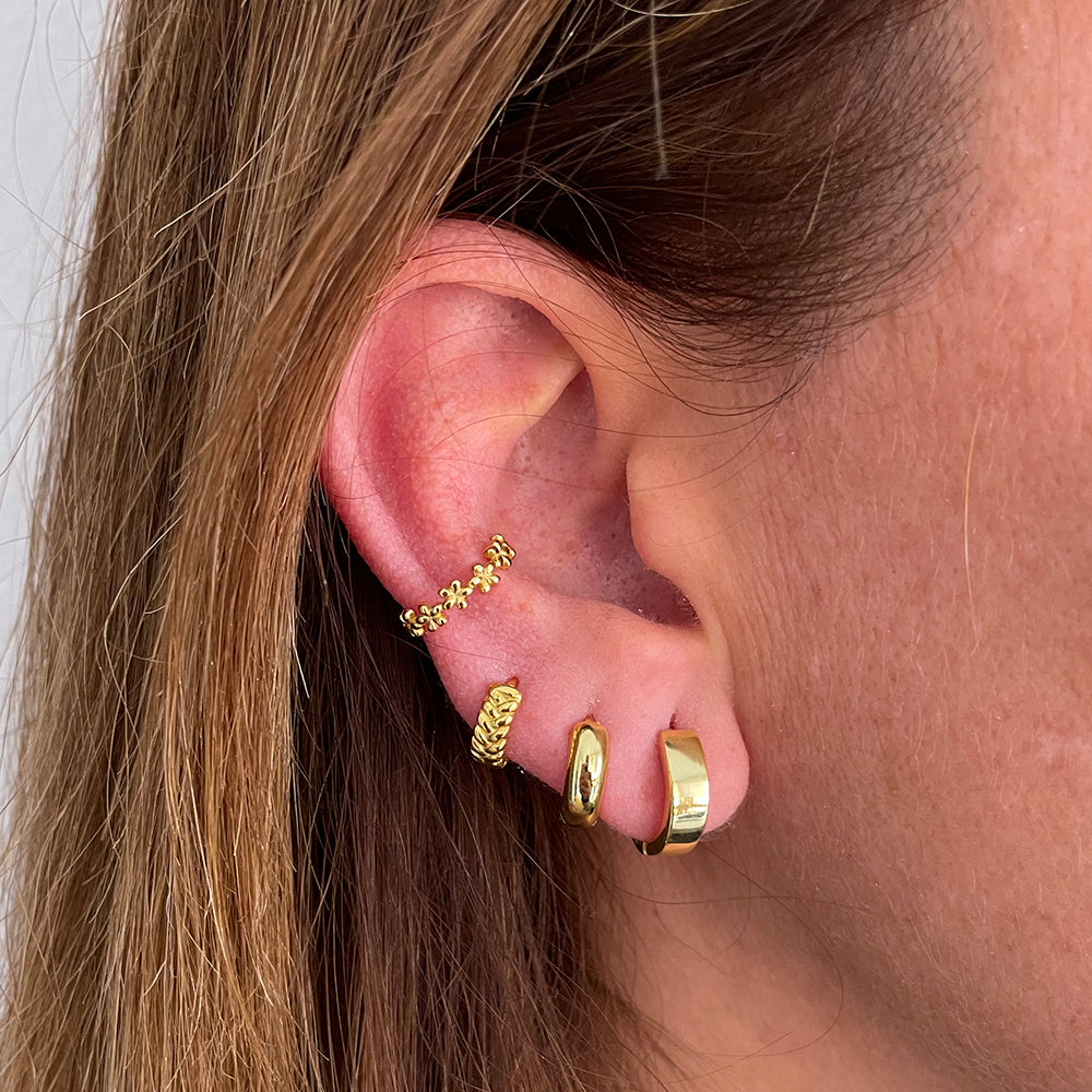 Spike mini hoop silver