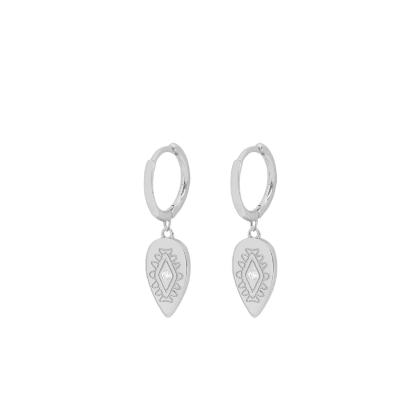 Eye tear hoop silver - ByMirelae