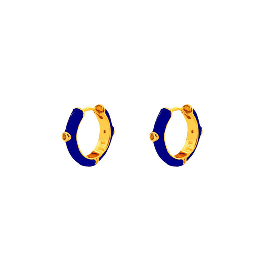 Blue enamel hoop gold - ByMirelae
