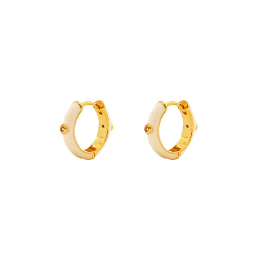 White enamel hoop gold - ByMirelae