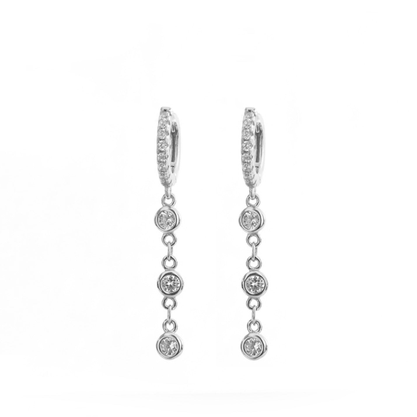 Three zirconia hoop silver - ByMirelae