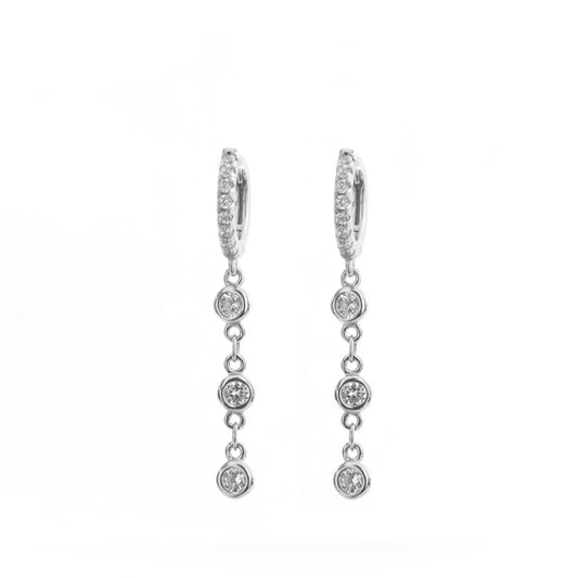 Three zirconia hoop silver - ByMirelae