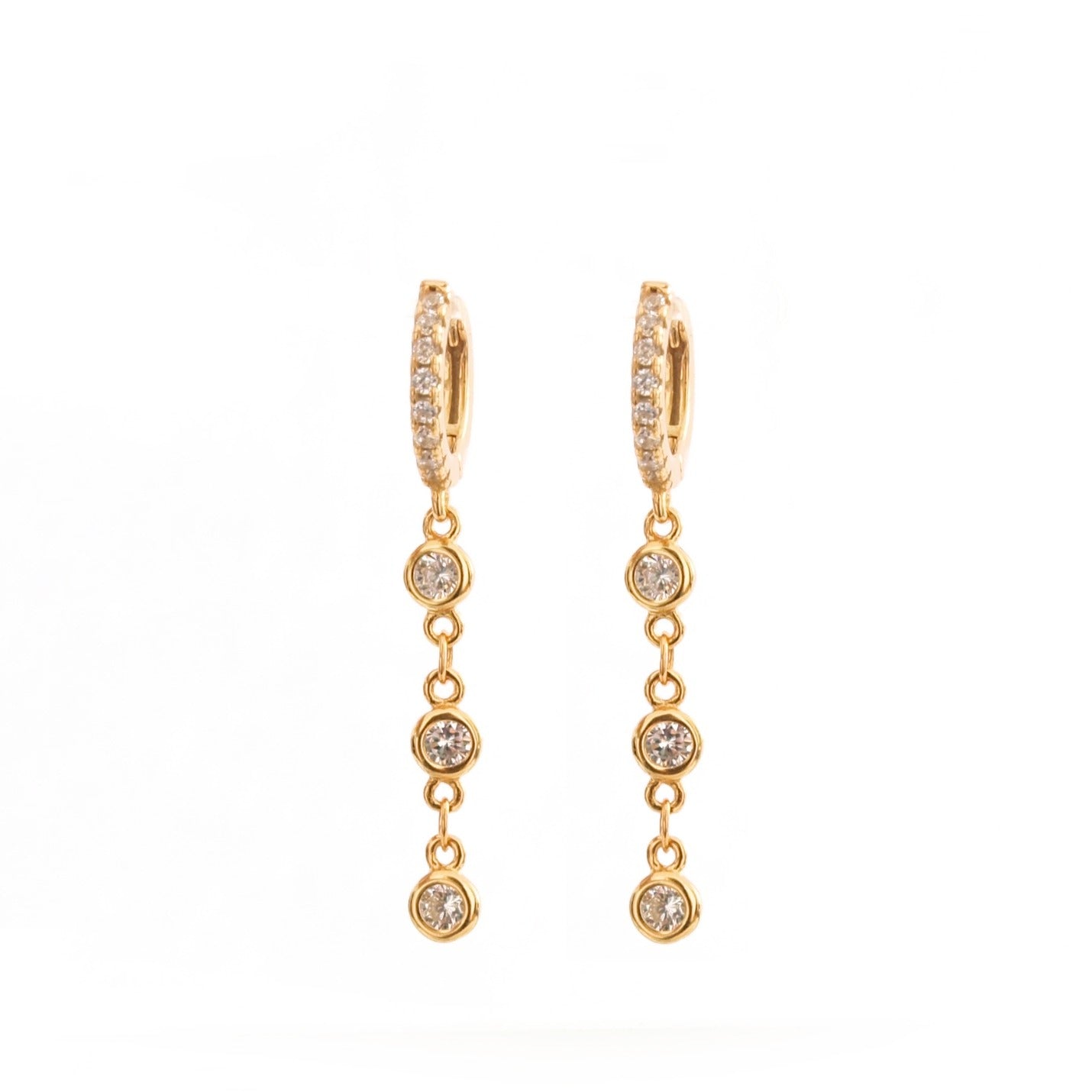 Three zirconia hoop gold - ByMirelae