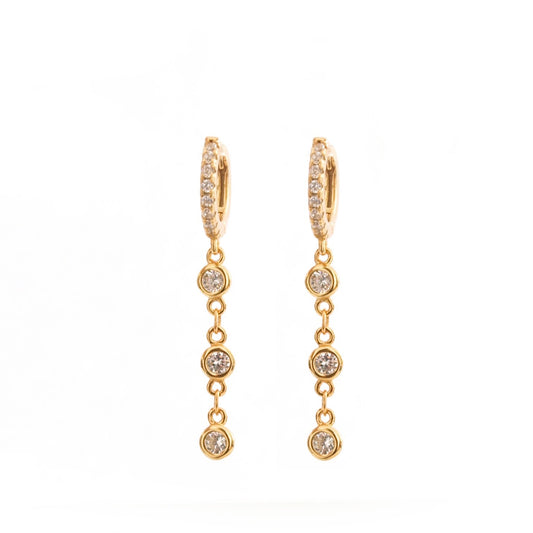 Three zirconia hoop gold - ByMirelae