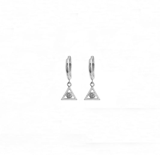 Zirconia triangle silver - ByMirelae