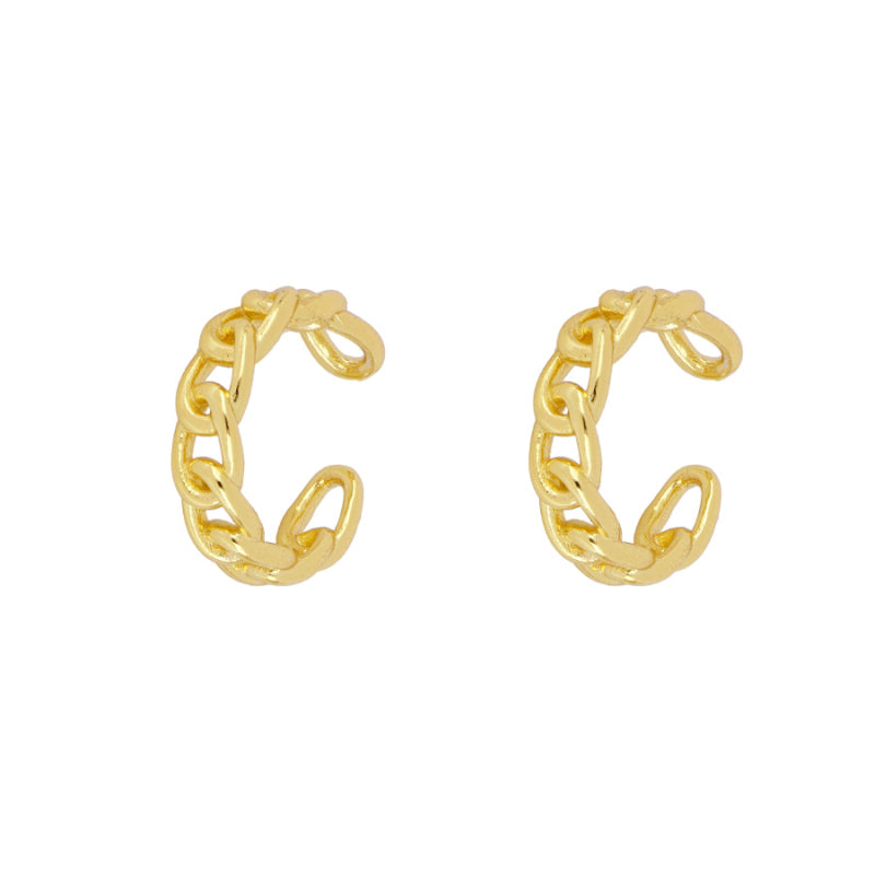 Big chain ear cuff gold
