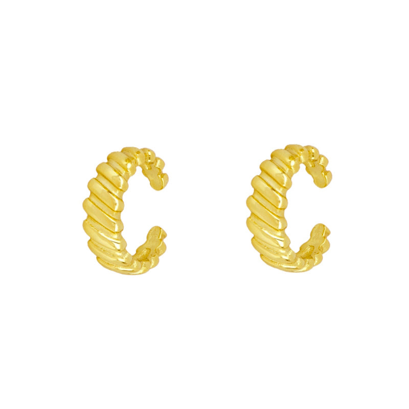 Braided ear cuff gold