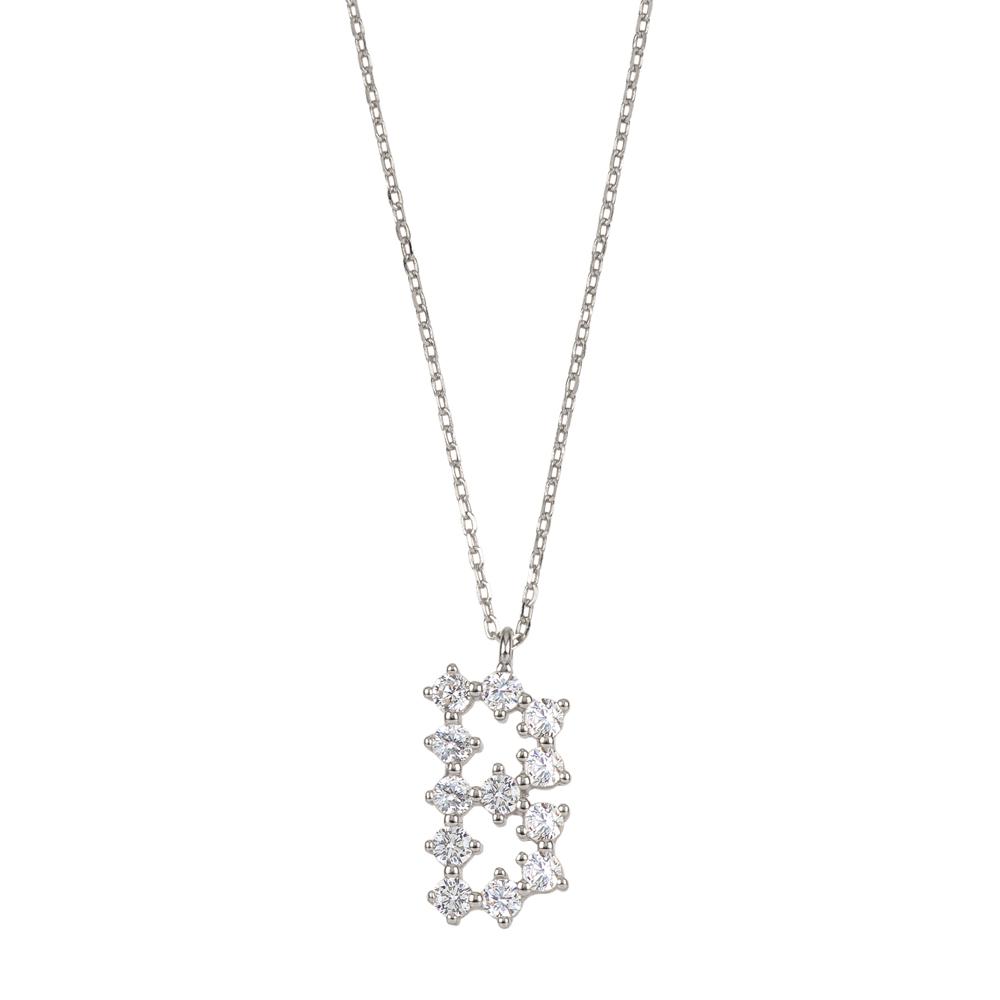 White zirconia initial silver - ByMirelae