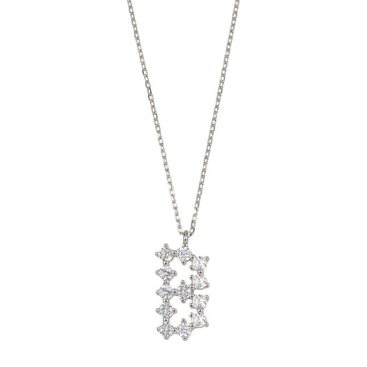 White zirconia initial silver - ByMirelae