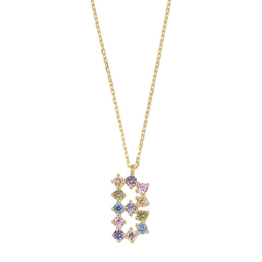Rainbow zirconia initial gold - ByMirelae