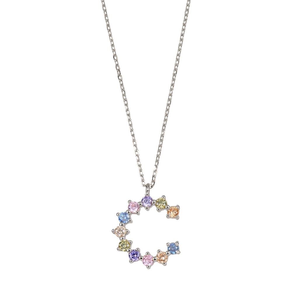 Rainbow zirconia initial silver - ByMirelae