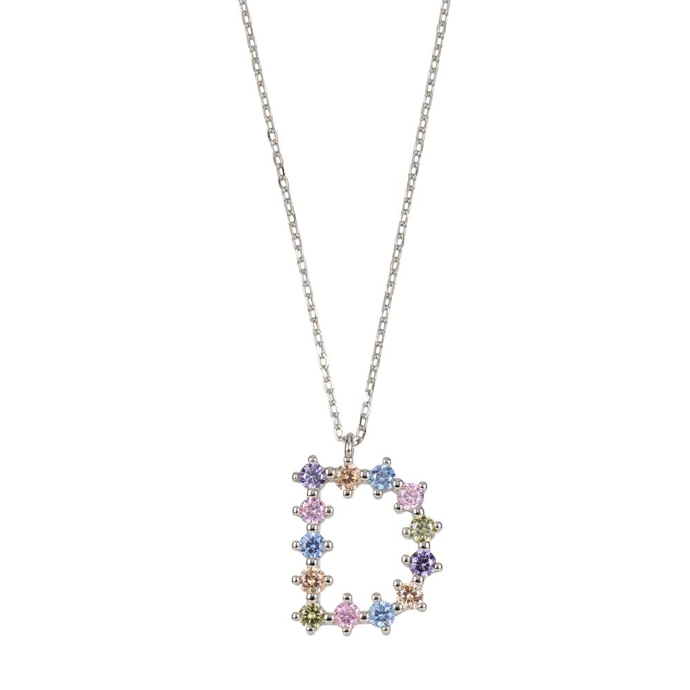 Rainbow zirconia initial silver - ByMirelae