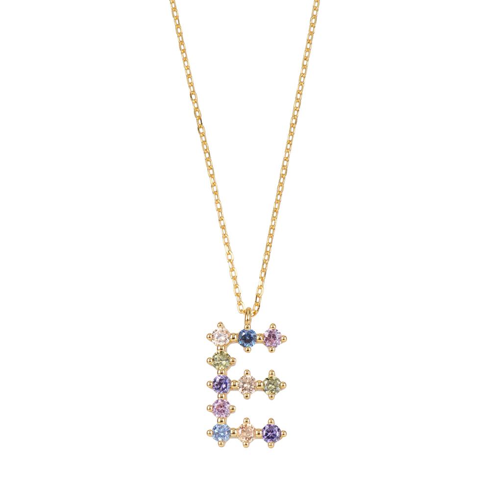 Rainbow zirconia initial gold - ByMirelae