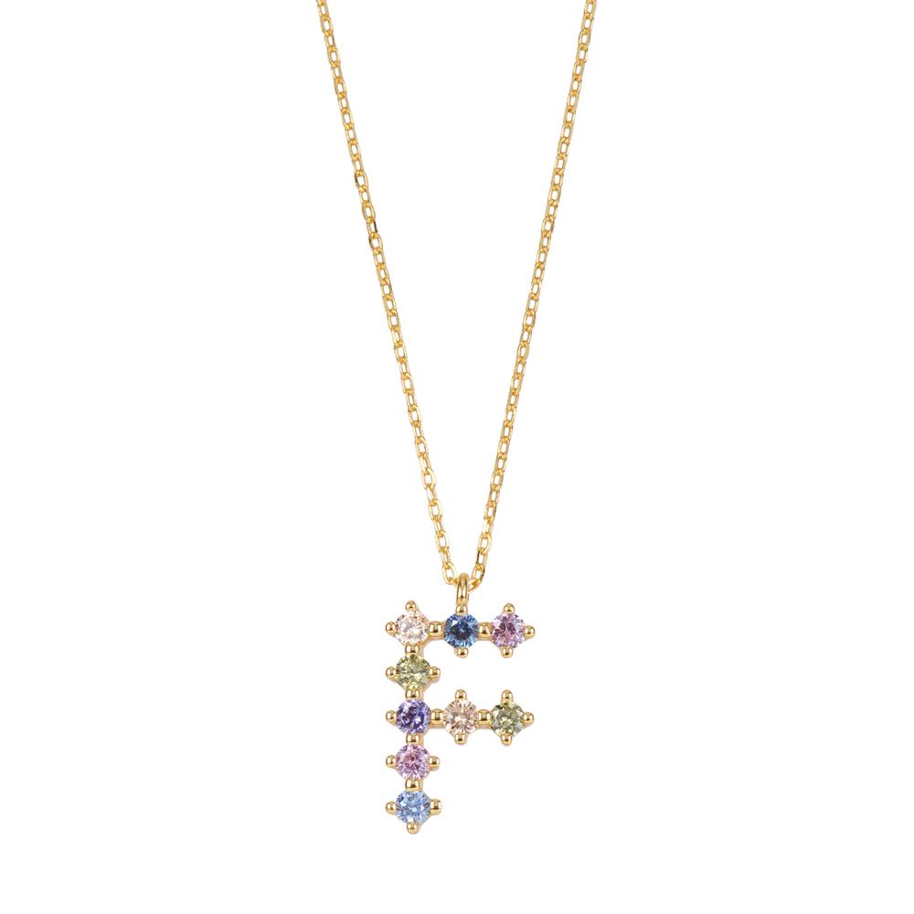 Rainbow zirconia initial gold - ByMirelae