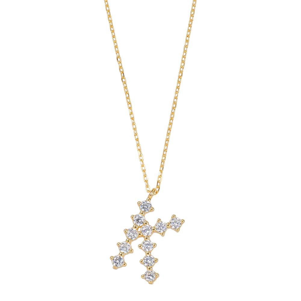 White zirconia initial gold - ByMirelae