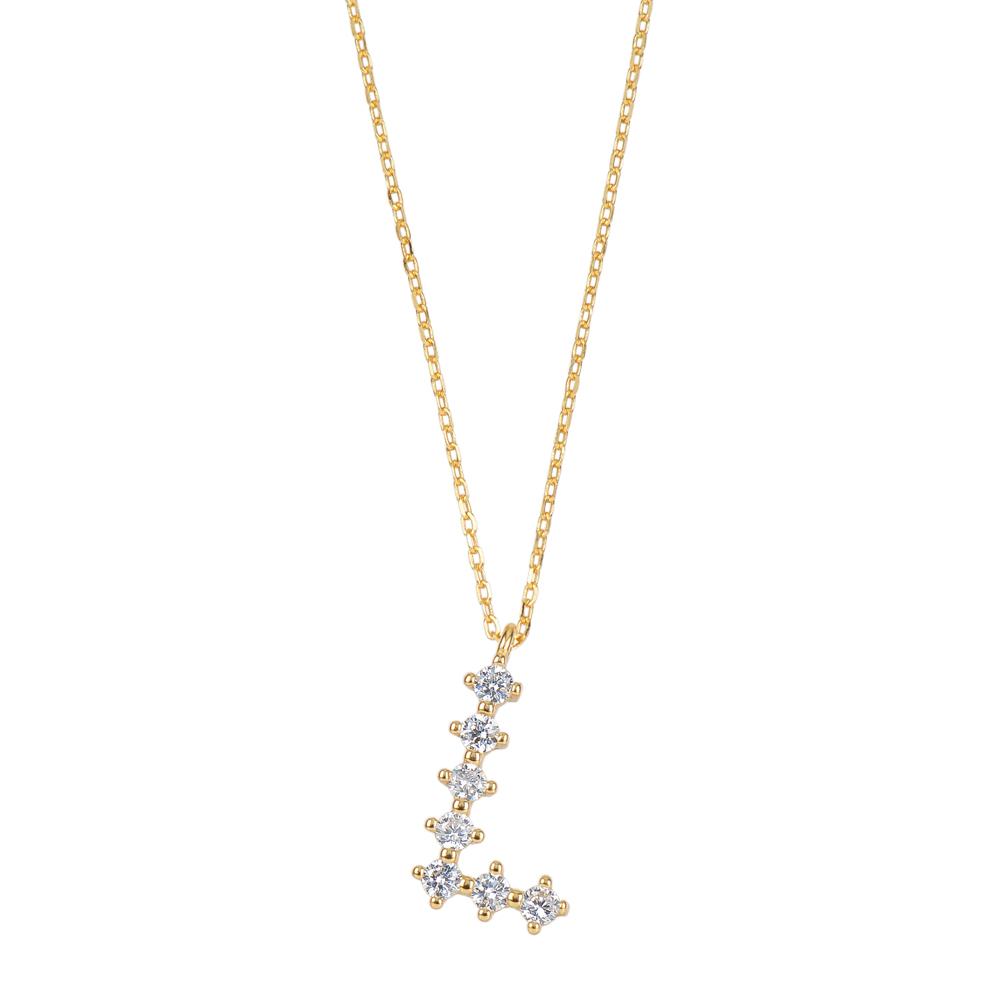White zirconia initial gold - ByMirelae