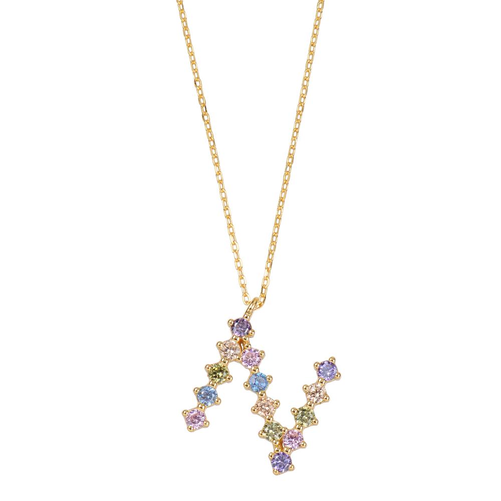 Rainbow zirconia initial gold - ByMirelae