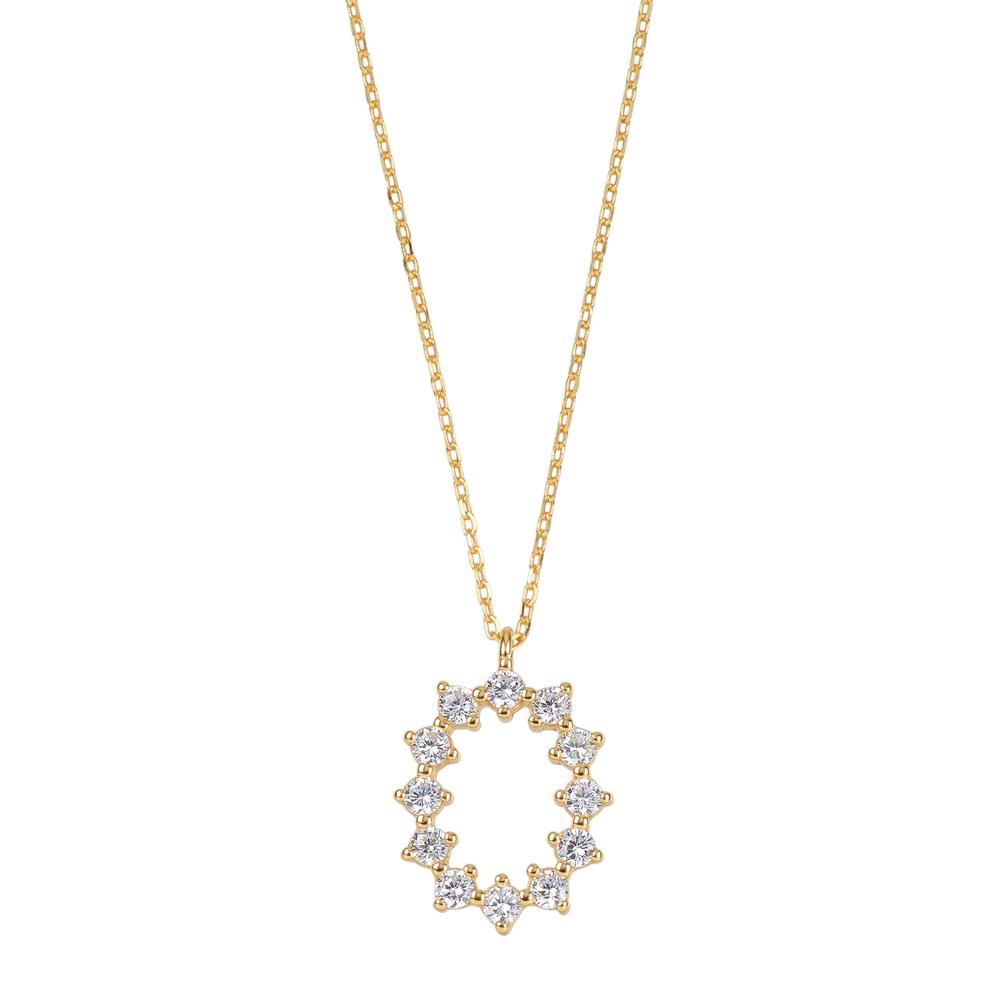 White zirconia initial gold - ByMirelae