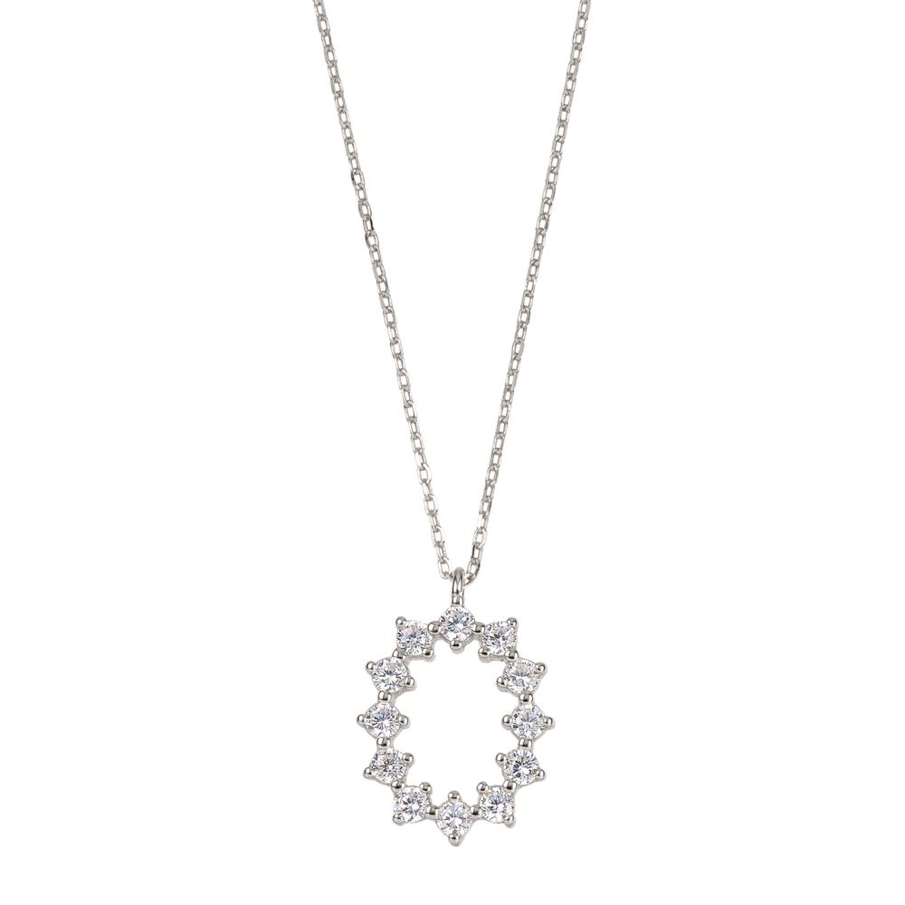White zirconia initial silver - ByMirelae