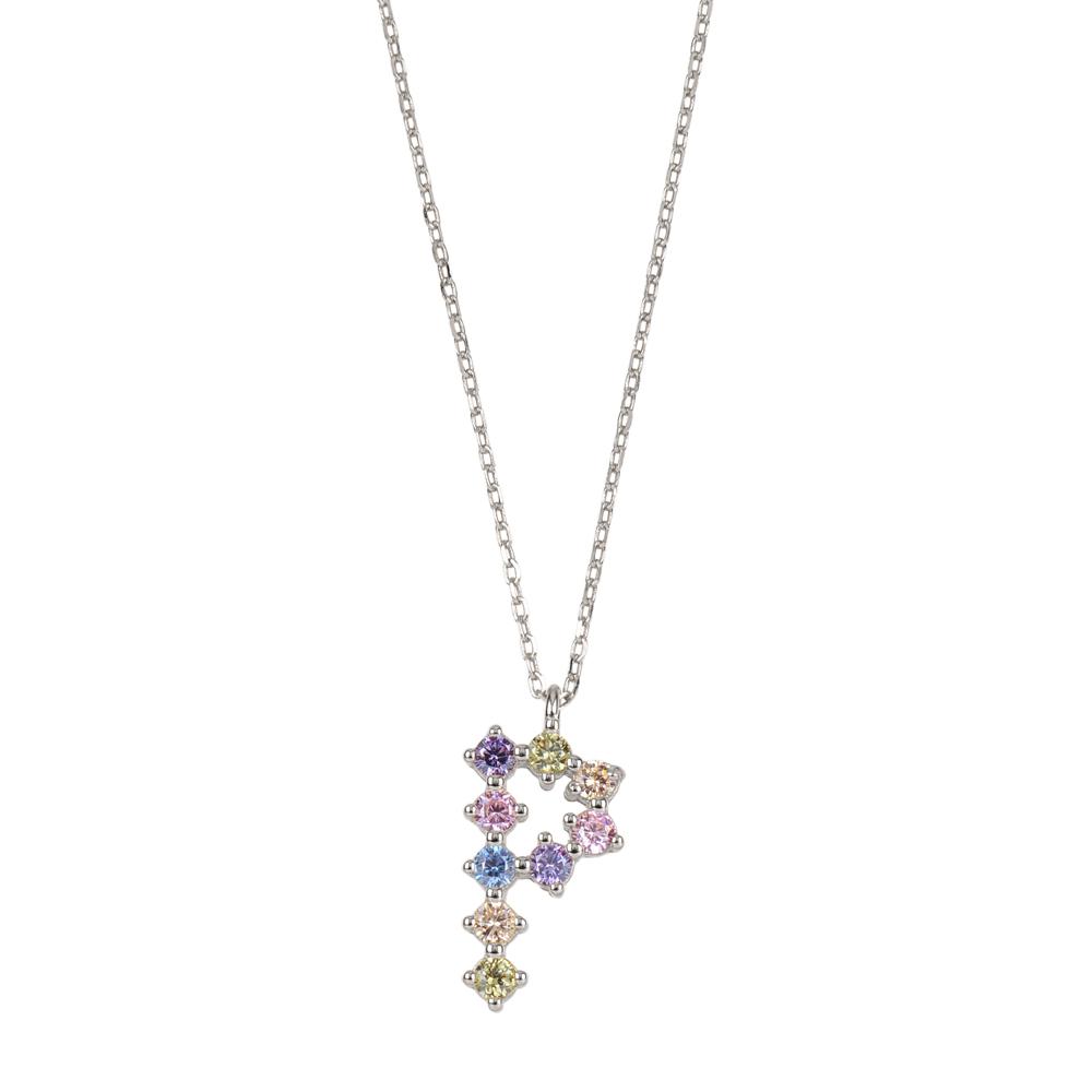 Rainbow zirconia initial silver - ByMirelae