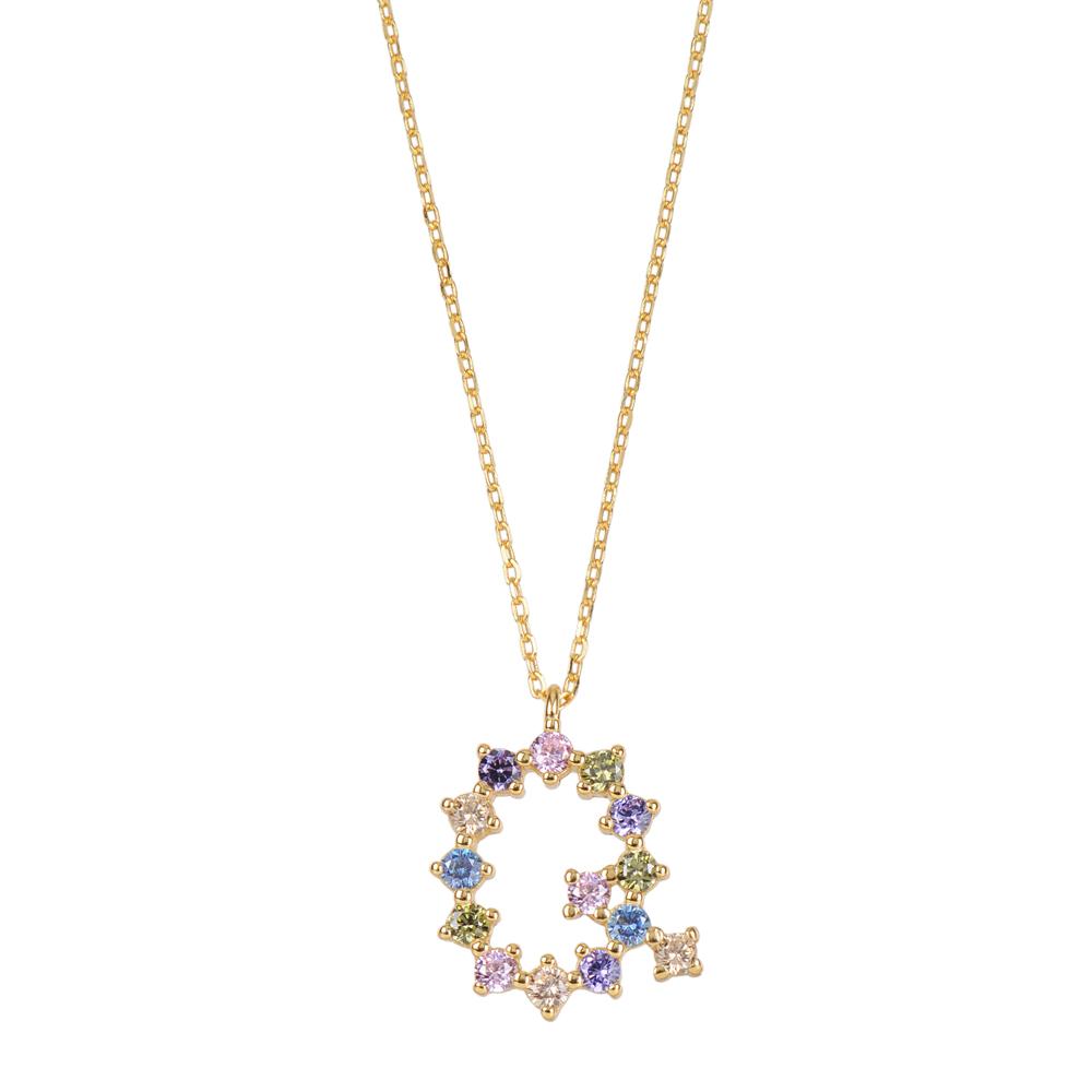 Rainbow zirconia initial gold - ByMirelae