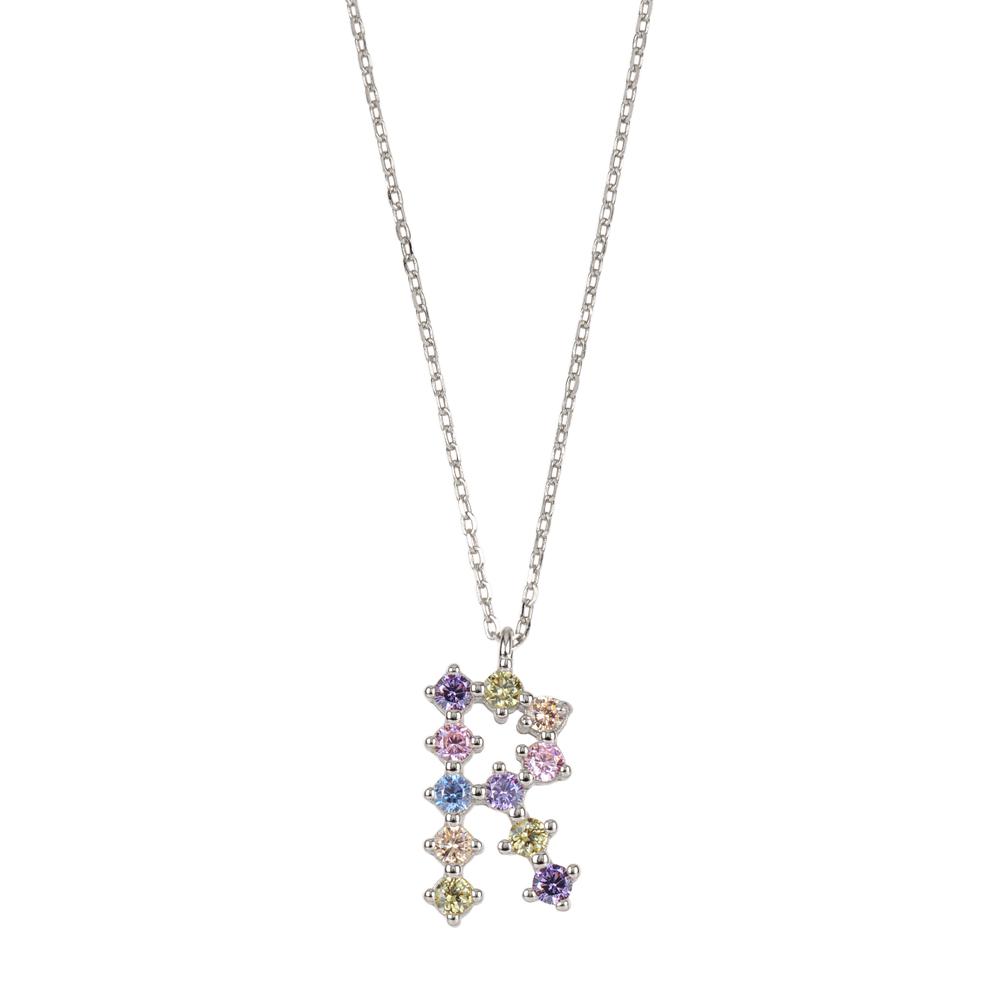 Rainbow zirconia initial silver - ByMirelae