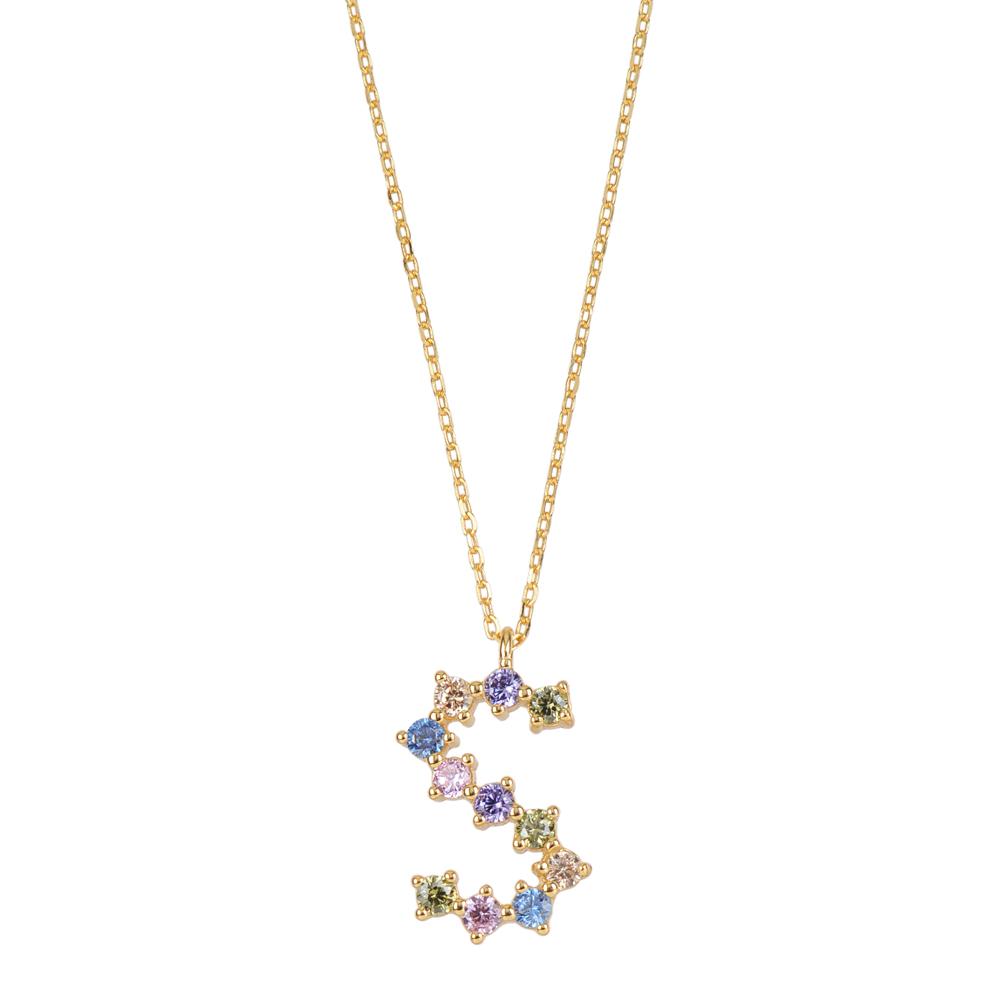 Rainbow zirconia initial gold - ByMirelae