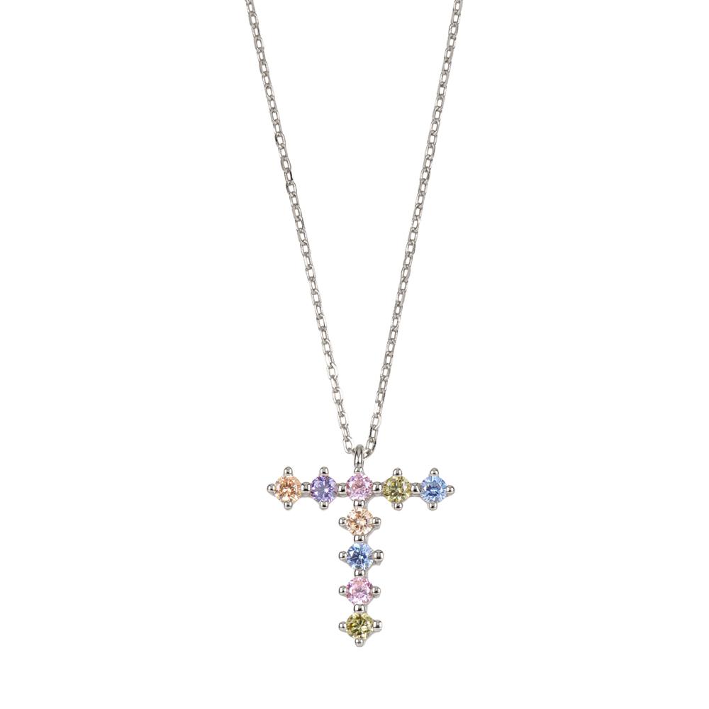 Rainbow zirconia initial silver - ByMirelae
