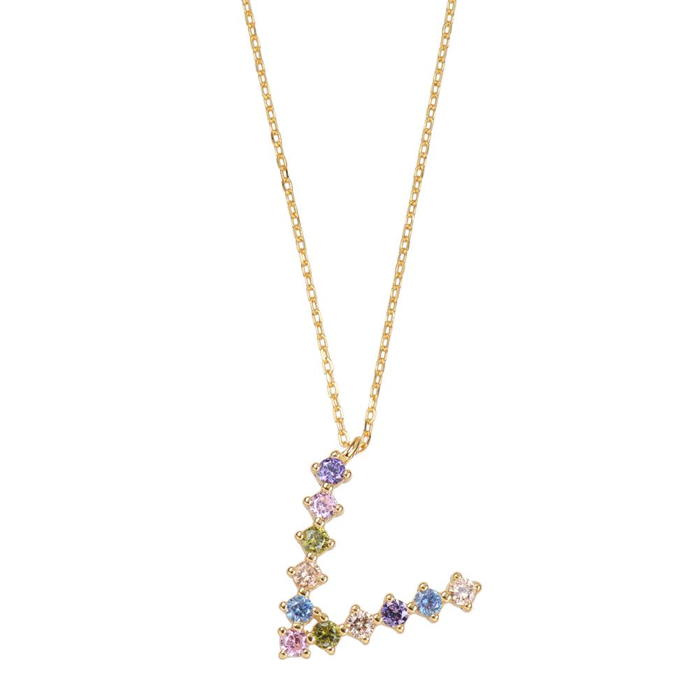 Rainbow zirconia initial gold - ByMirelae