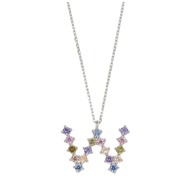 Rainbow zirconia initial silver - ByMirelae
