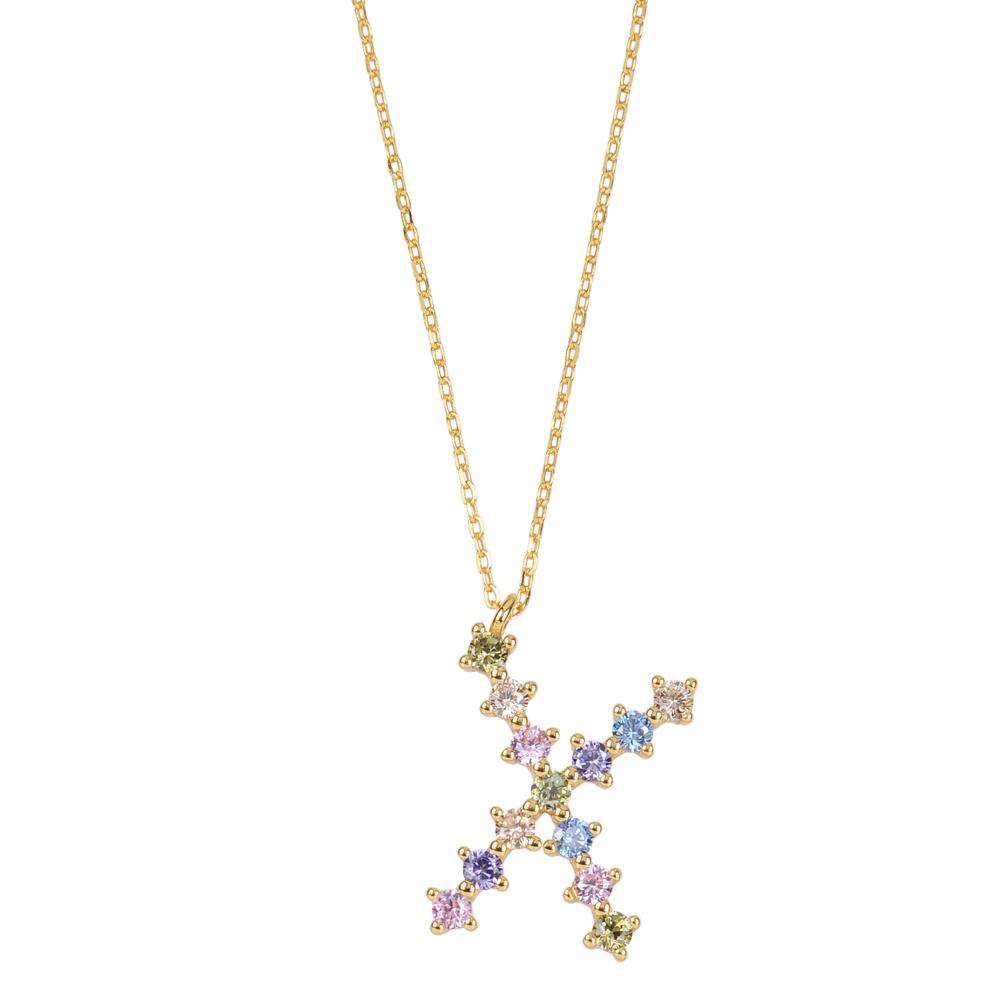 Rainbow zirconia initial gold - ByMirelae