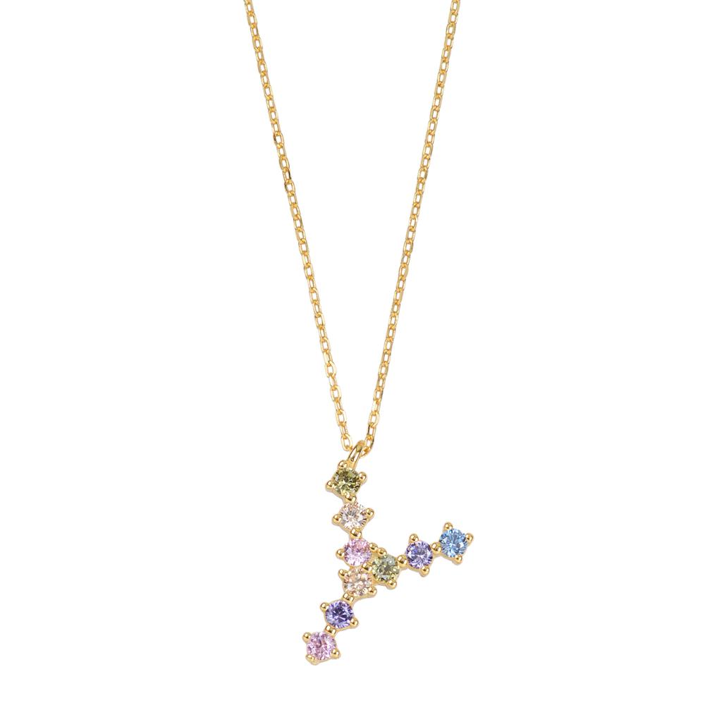 Rainbow zirconia initial gold - ByMirelae