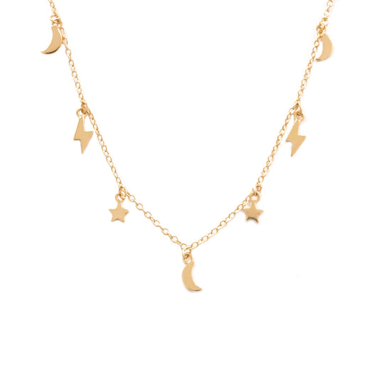 Star, moon & lightning gold - ByMirelae