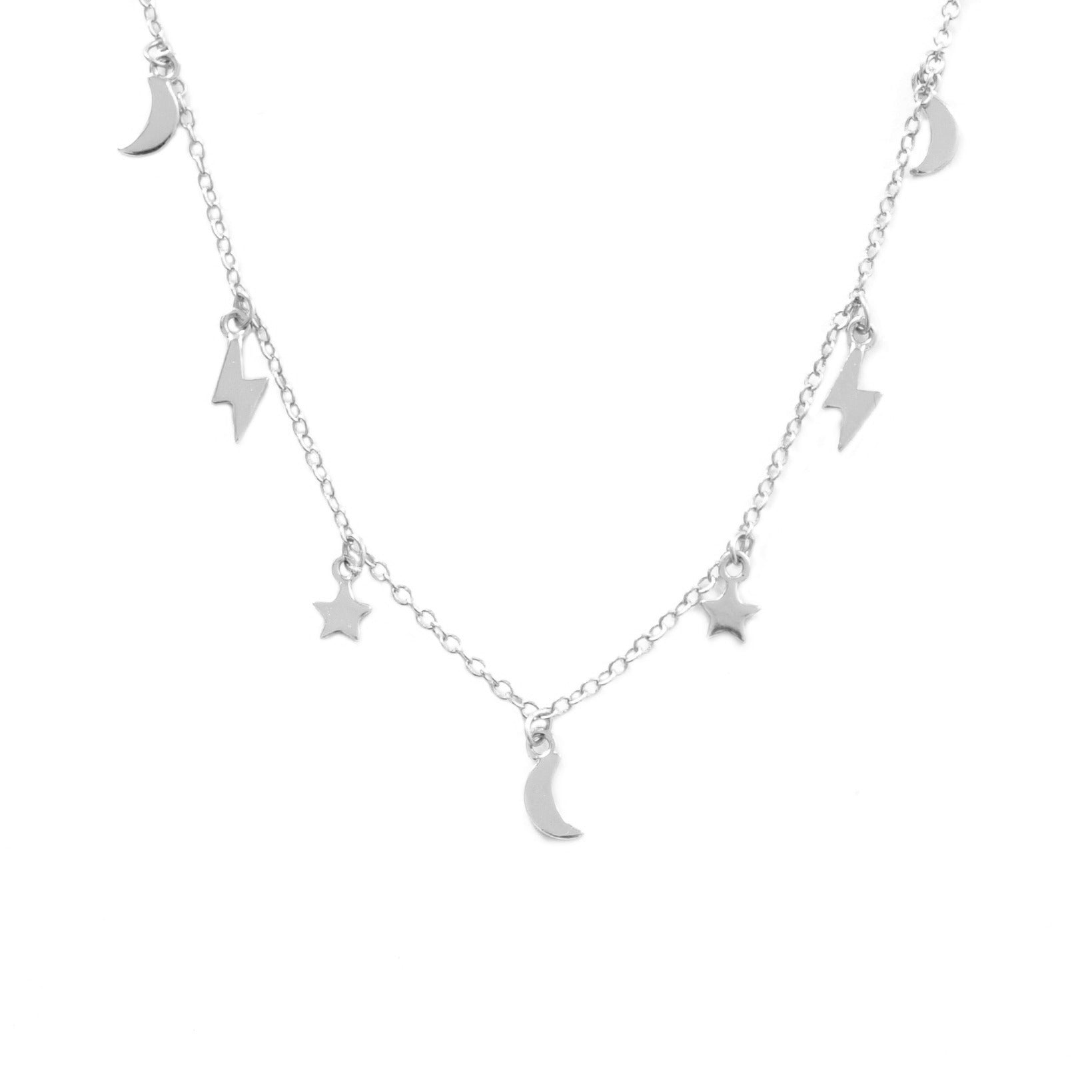 Star, moon & lightning silver - ByMirelae