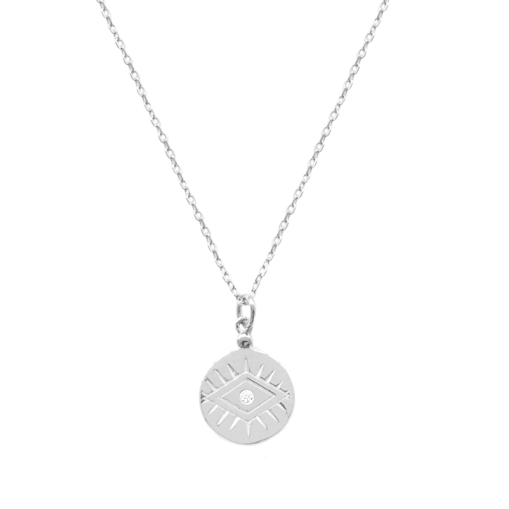 Zirconia eye rhomb silver - ByMirelae