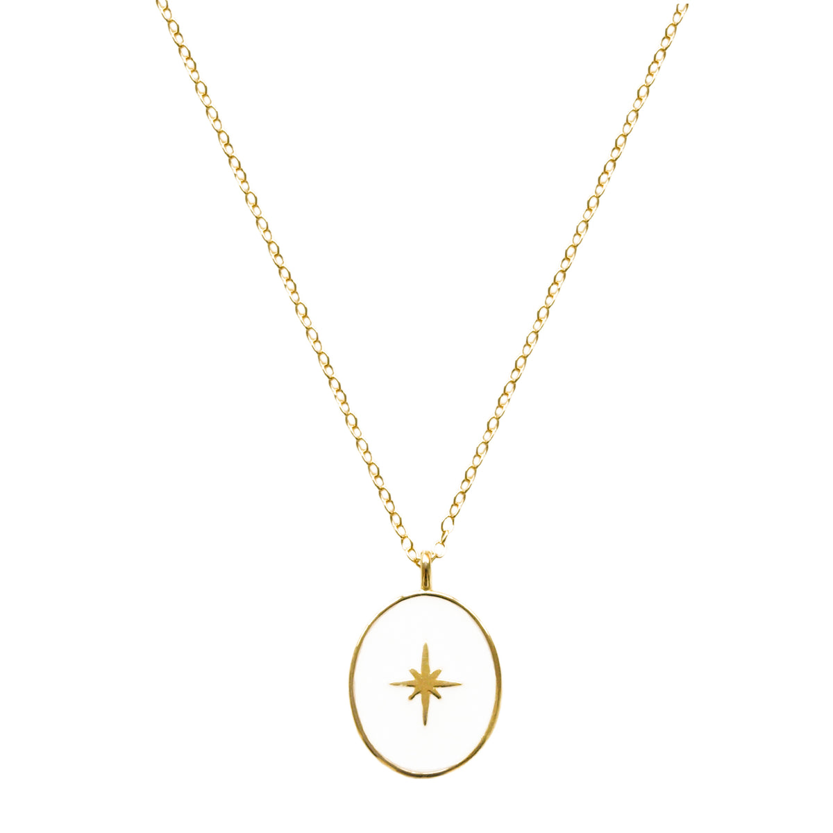 White oval star gold - ByMirelae