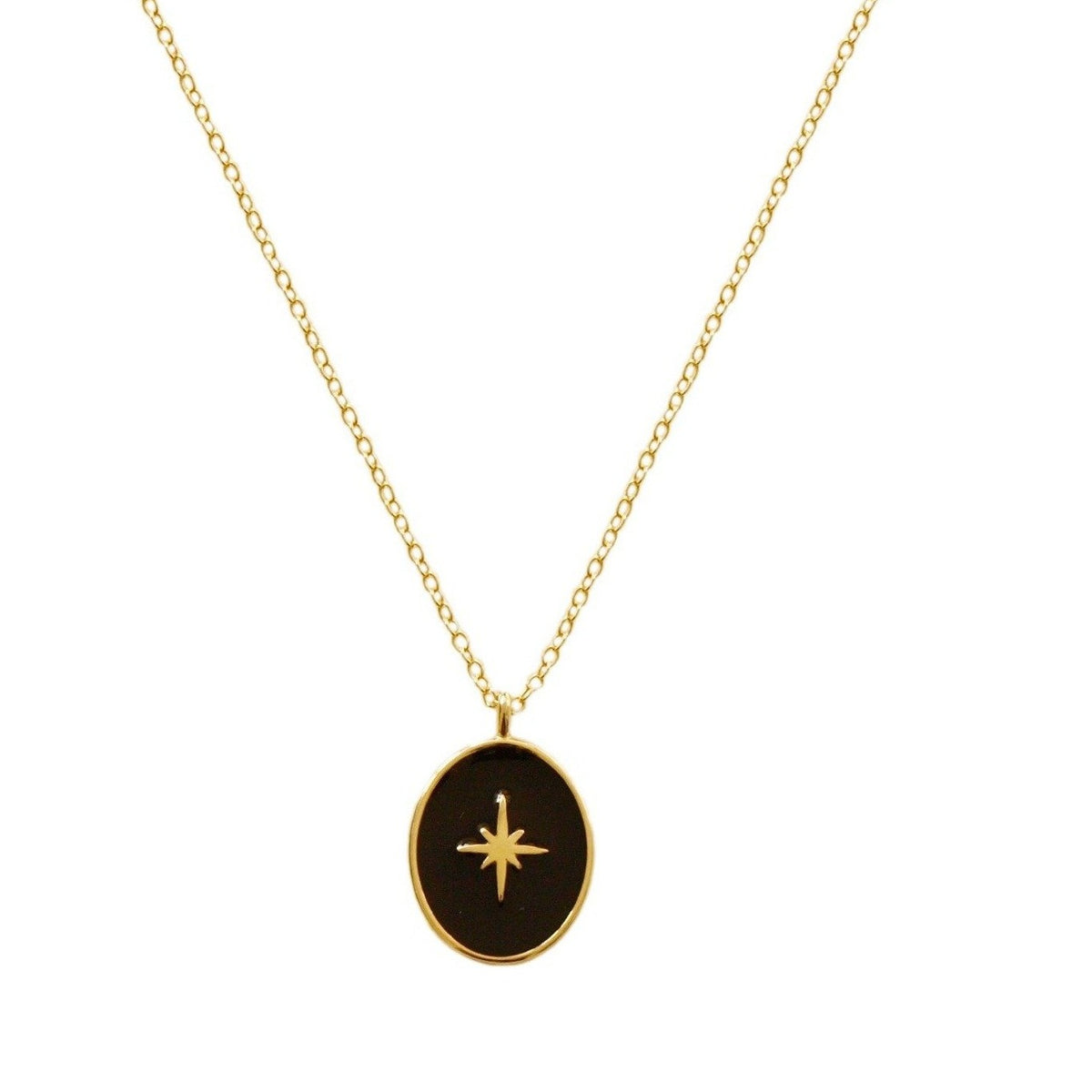 Black oval star gold - ByMirelae